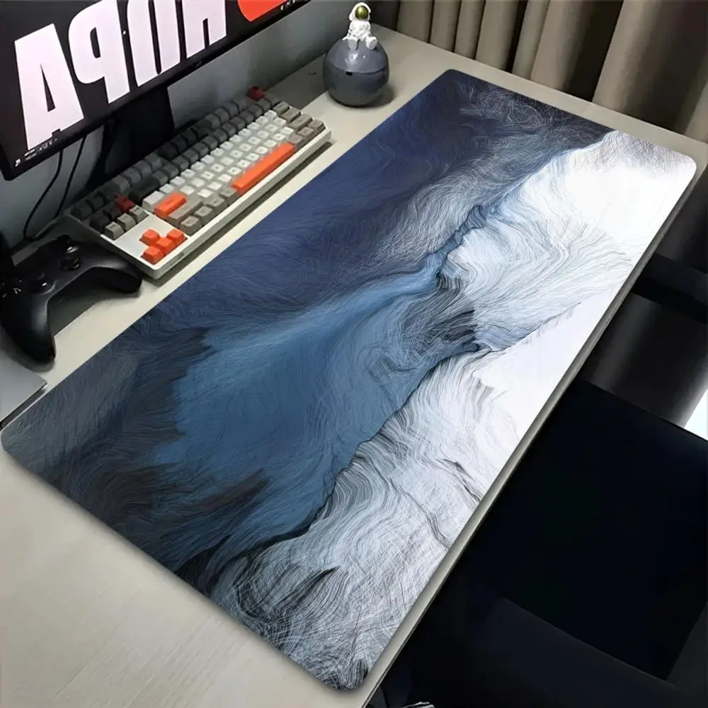 

XXL Large Gaming Mouse Pad, Cloud and Mist Line Design, Non-Slip Rubber Desk Mat, Suitable for Laptop Home Office