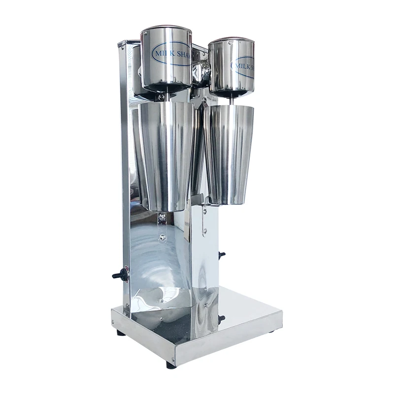 Dual Head Milkshake Machine Stainless Steel Milk Shake Machine 2 Speed with Cups, Smoothie Mixer Blender Cocktail Mixer Maker