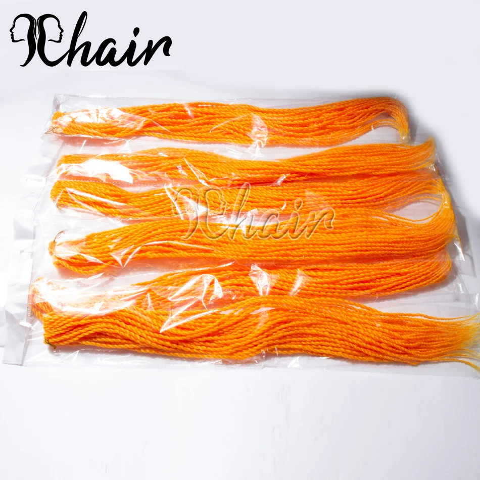 Sintético senegalês Twist cabelo extensões, Crochet tranças, Crochet trança, 120 cores, 30 raízes por pacote, 24"