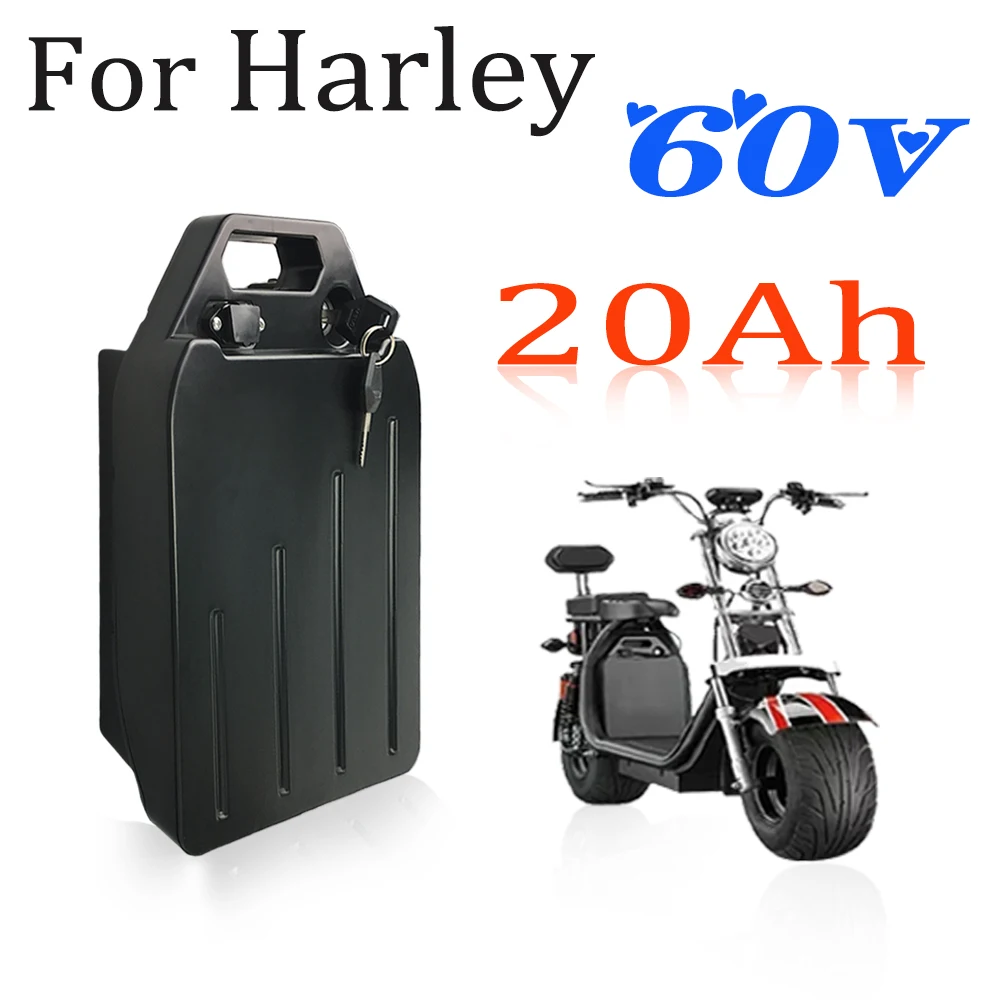 

For Harley electric vehicle 60V 20Ah high capacity waterproof lithium battery, two wheeled foldable electric scooter battery