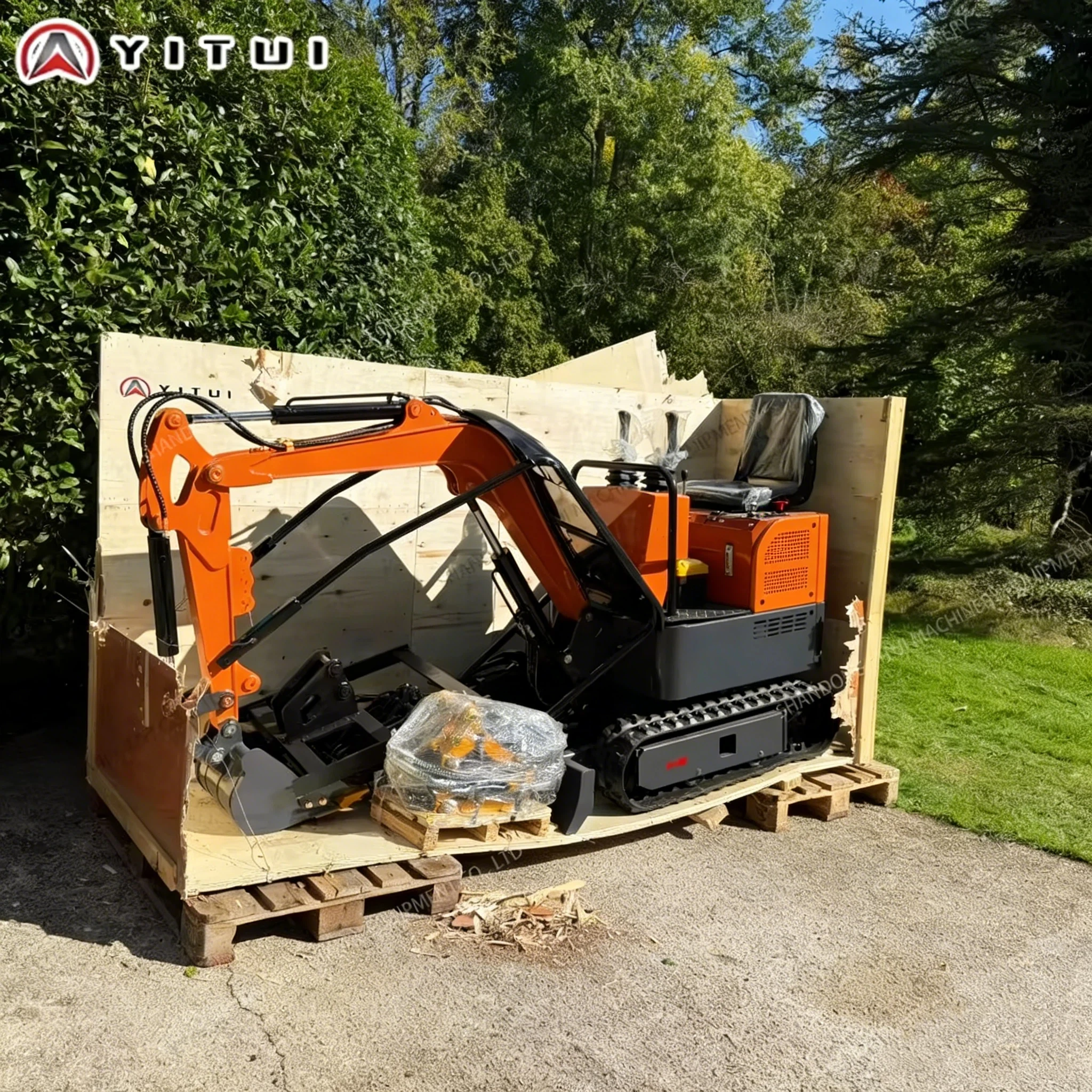 Customized Mini Excavator For Sale Ce-Certified 1.2-Ton With Bucket Attachment Suitable For Agricultural Equip With Tool Box