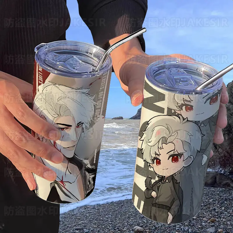 

Game Love and Deepspace Cos Sylus Unisex 2024 New Anime Cartoon Print Portable 304 Stainless Steel Vacuum Cup with Straw Gift