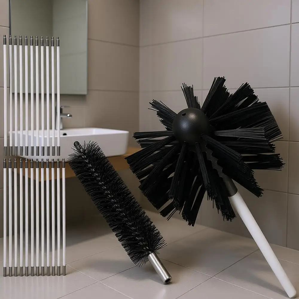 

Dryer Vent Cleaning Kit with Multi-Position Brushes and Lint Removal Accessories