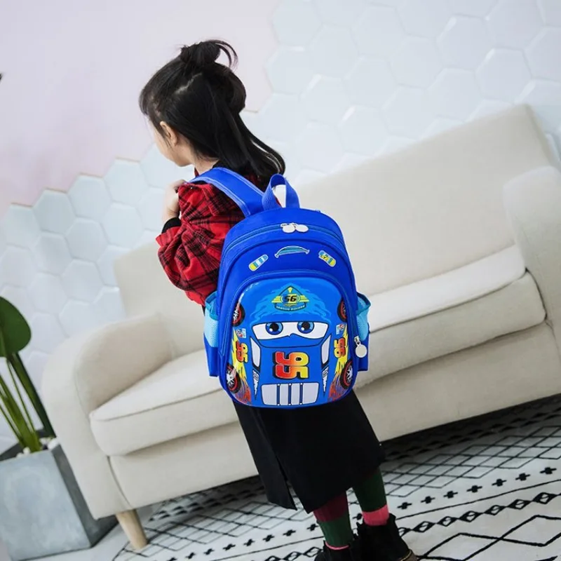 Disney-mochila escolar para niños, morral de dibujos animados McQueen para bebés de 3-5-6 años, novedad de 2024