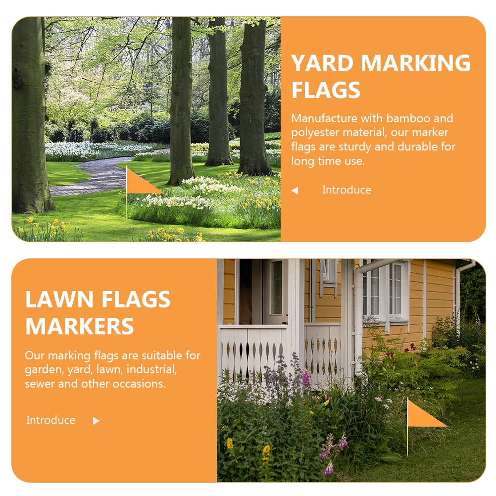 

8pcs Marker Garden Supplies Lawn Triangle For Sprinkler Dog Training Yard Sign Flags Irrigation Survey Marking Flags Outdoor