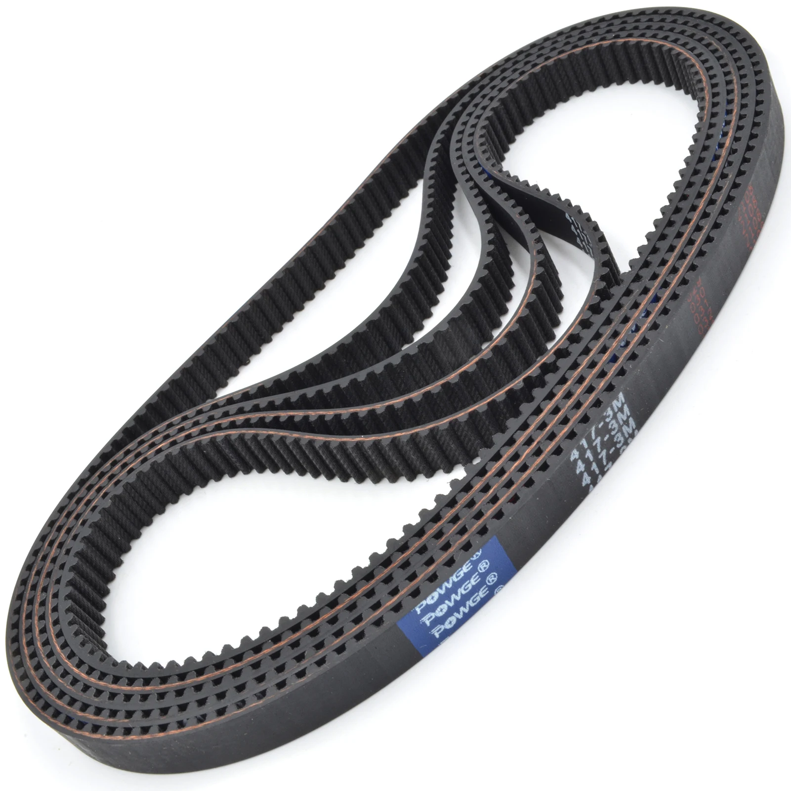 POWGE HTD 3M Timing belt Lp=390 393 396 399 402 405 408 411 414 417 420 423 426 429 432 435 438 441 444 447 Width 6-30mm Rubber