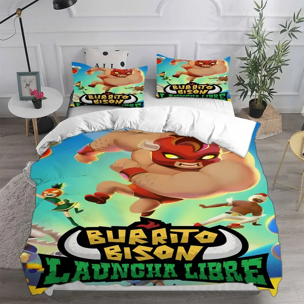 

Game Burrito Bison Bedding Sets Quilt Bed Cover Comforter Duvet Cover Pillow Case 2-3 Pieces Sets Kids Adult Bedroom Decoration