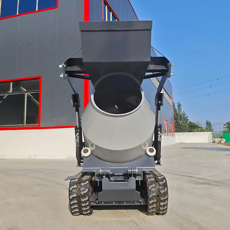 Hot Selling Mini Concrete Mixer 750kg Self-loading Crawler Dump Truck with KUBOTA diesel Engine High-horse Motor view 3