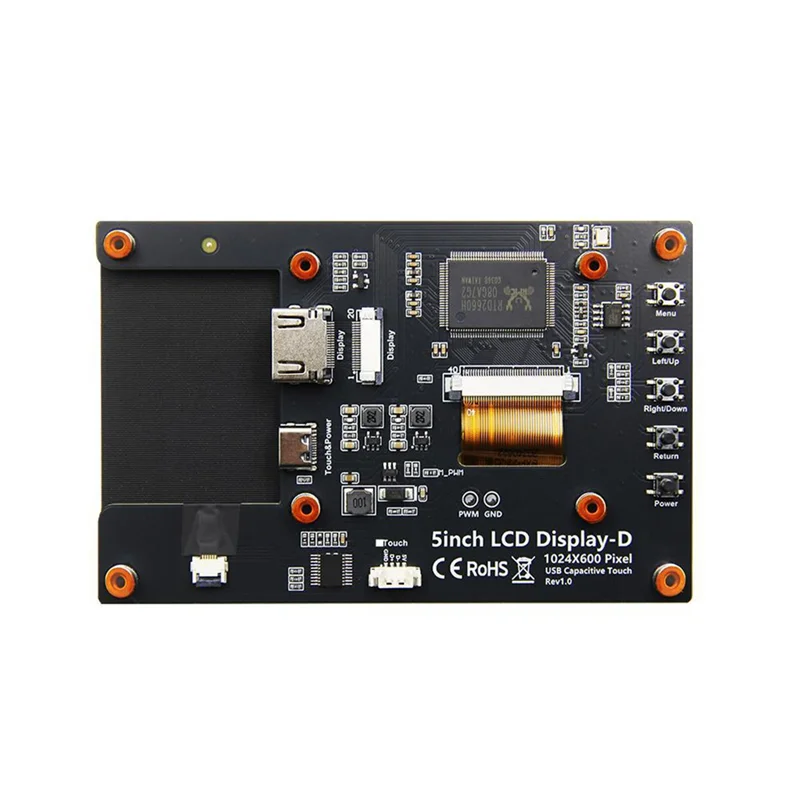 A97I-5Inch 1024X600 Inner -Compatible IPS LCD Module Monitor Display Screen With Capacitive Touch Panel For Raspberry Pi