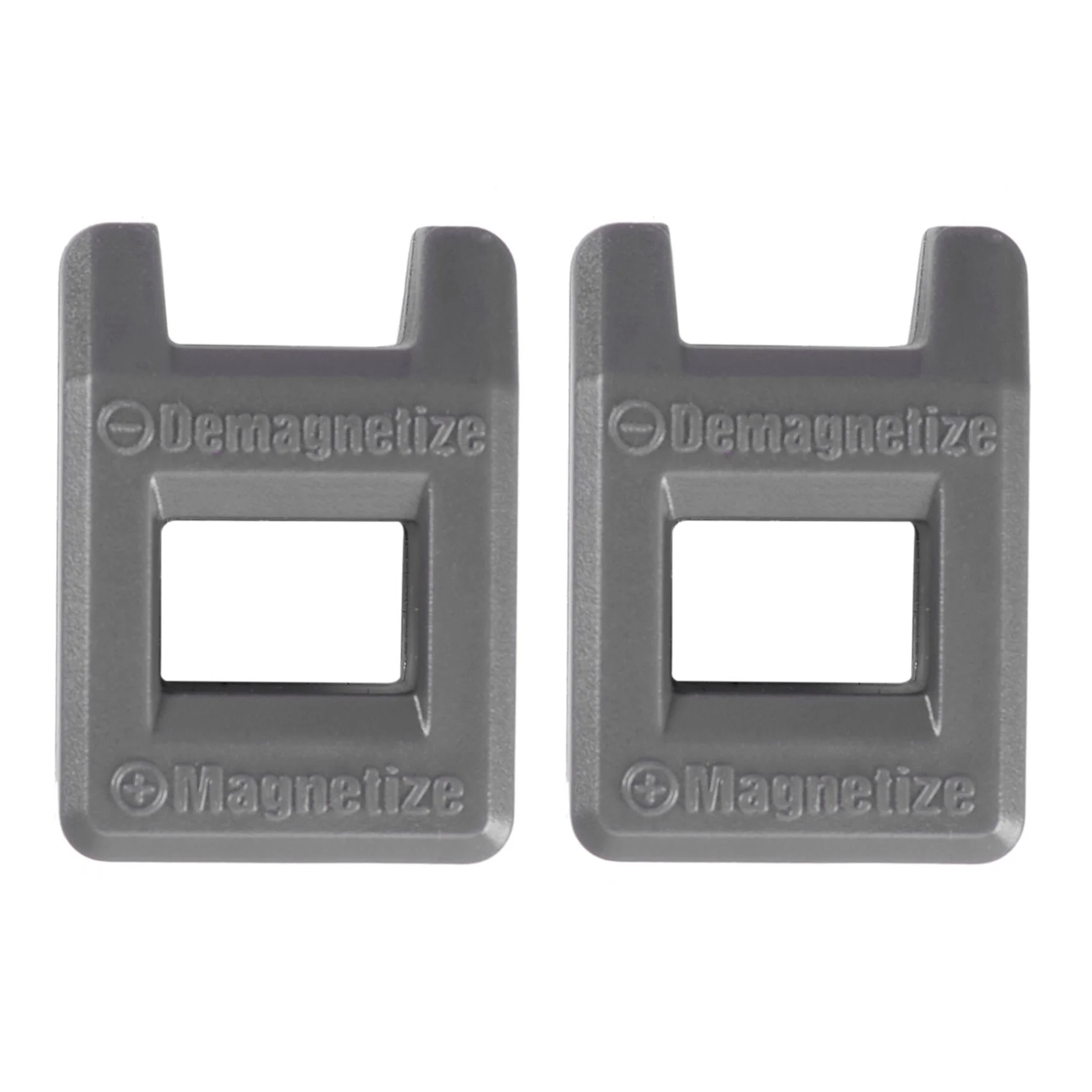 AB42-2X Screwdriver Magnetizer Degaussing Demagnetizer Magnetic Practical Pick Up Tool Color:Gray