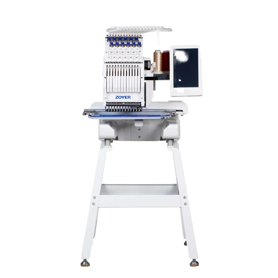 

ZOYER ZY-EM0901MT Single Head High-Speed 9-Needle Computerized T-Shirt Cap Embroidery Machine Flat Embroidery Machine