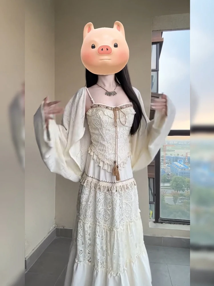 n Sle – ensemble t-shirt amincissant pour femmes, Cardigan ouvert et lourd, sangle f, jupe Faionable, Collection automne