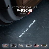2pcs Car Door Light Customized Icon For Cayenne Macan 911 Boxster 718 Taycan Panamera HD Laser Led Welcome Lamp Accessories