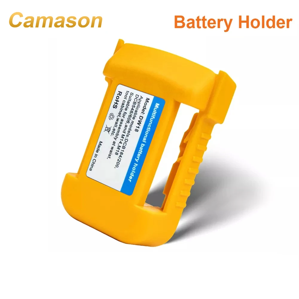 Camason Battery Holder Compatible with Dewalt and Milwaukee 18V Battery Storage Rack Holder Case for Fixing Devices