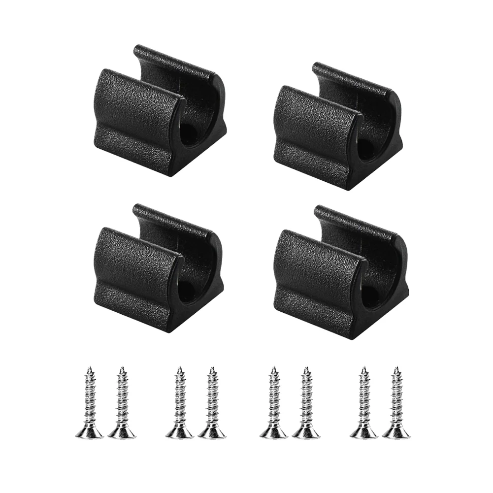 19mm Plastic Clamp PP for RV Awning Handle Pipe Mounting 27x27x23mm Compact Size Elastic U-Shape Design Easy Installation