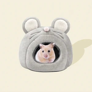 Cute Mouse Shaped Hamster Bed House, Hedgehog Hideout Nest, Small Pet, Warm Cage Accessories, Winter 8 Main Sales Hamster Cage - №8