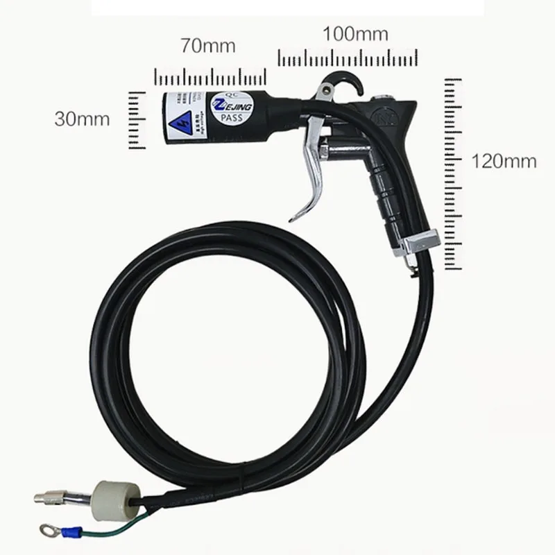 Imagem -05 - Gerador Eletrostático do Íon da Máquina da Serpente do Vento do Íon da Pistola de ar de Ionização Industrial do Ventilador do Íon 10kv Eliminador Eletrostático Zj302d.