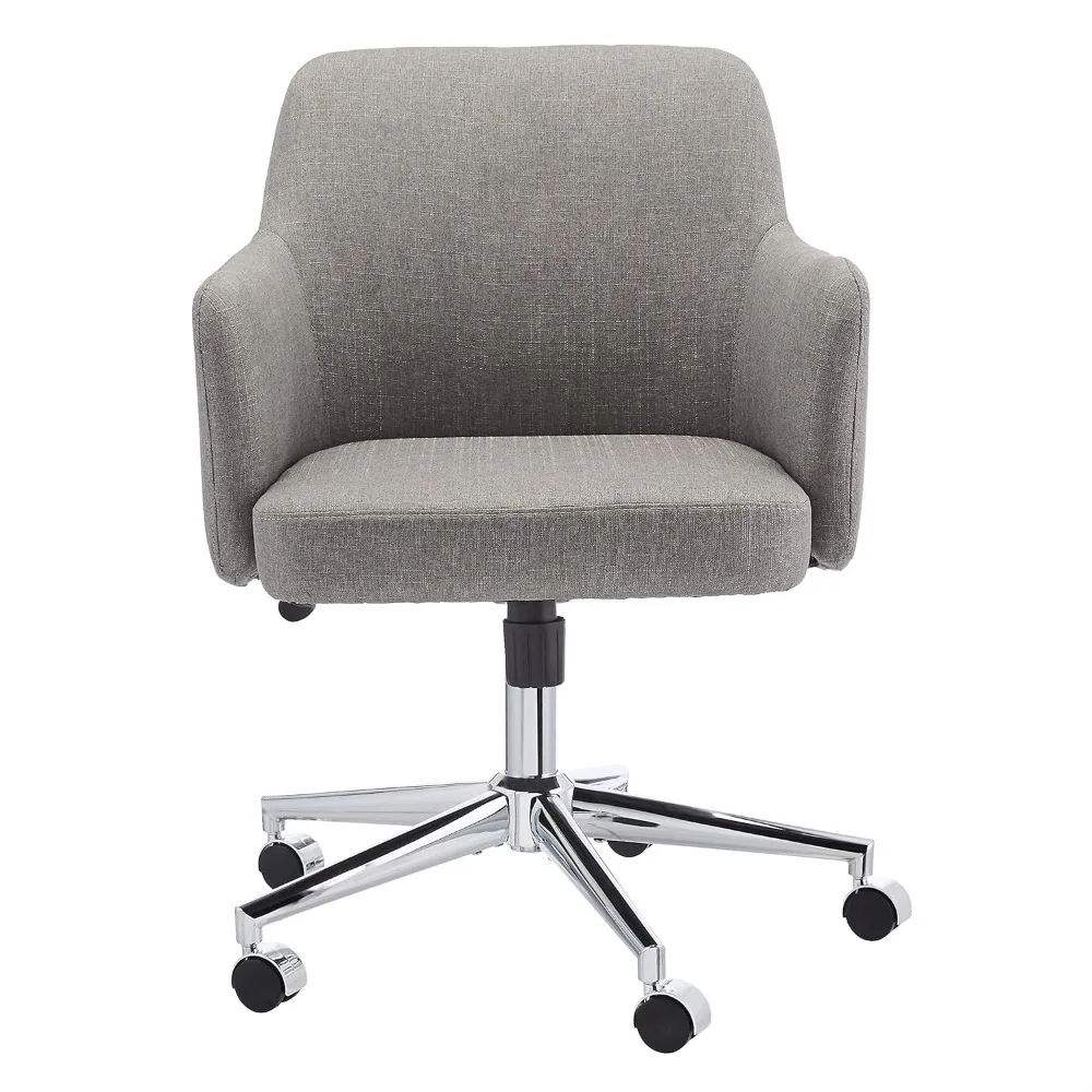 

Rolling Desk Chair Upholstered Home Office 360 Degree Swivel with Arms and Adjustable-Height - 25"D x 23.25"W x 36.25"H