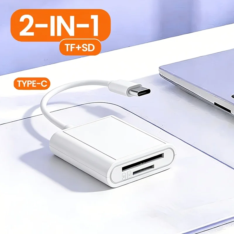 

Устройство для чтения карт памяти USB C 2 в 1, конвертер памяти SD TF для iPad Pro, Macbook, планшетов, смартфонов, устройство для быстрой передачи данных