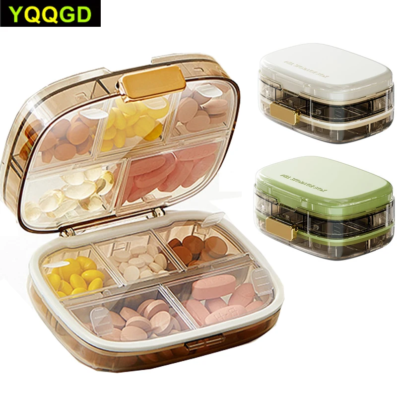 

1PCS Travel Pill Organizer - 10 Compartments Pill Case,Compact and Portable Pill Box,for On-The-Go Storage,Pill Holder for Purse