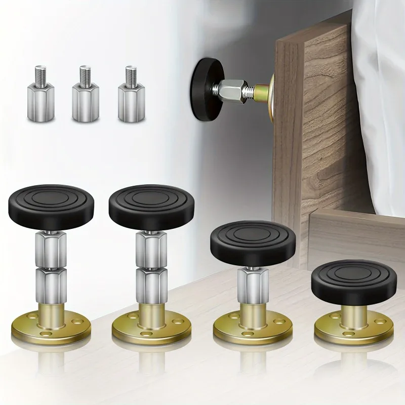 Keep Your Bed Frame Quiet and Secure with Adjustable Headboard Stoppers (30-105mm)