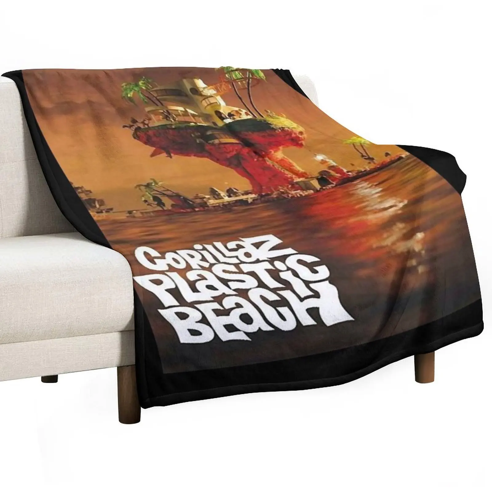 sunset plastic beach Throw Blanket Blankets Sofas Of Decoration Hairys Blankets