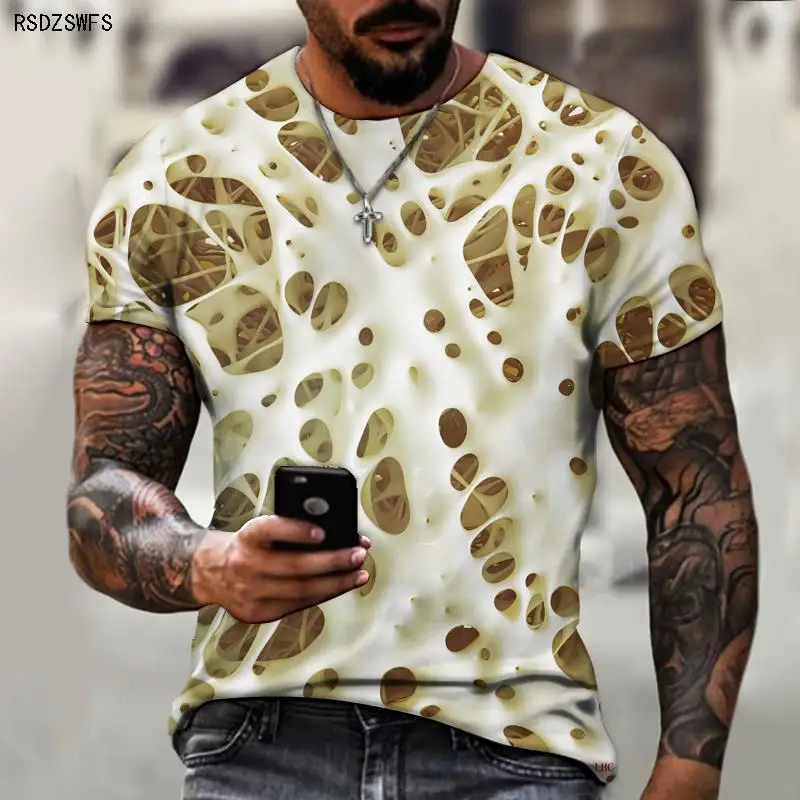 Brand Men\'s Summer Short Sleeve 3D Pattern 3D Printing Men\'s T-shirt Trendy Streetwear Size 5XL Plus Size 2021