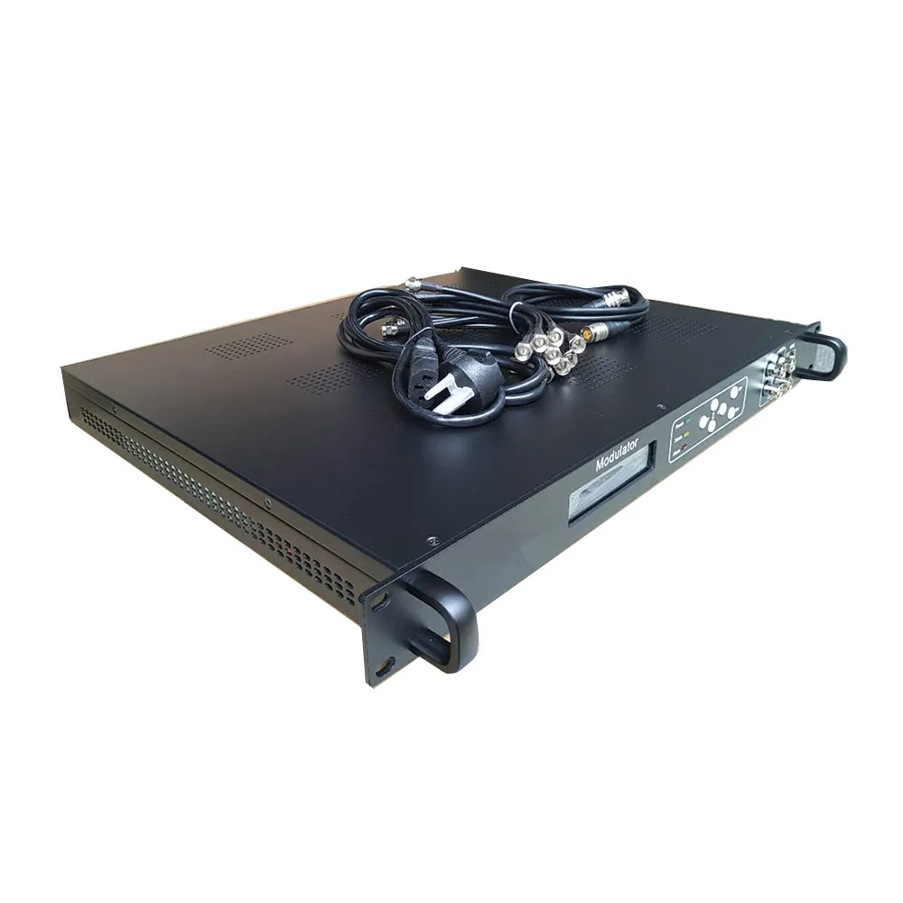12-Channel H.264 Encoded 1080p Digital   Encoder Modulator with DVB-C DVB-T ISDBT Modulation