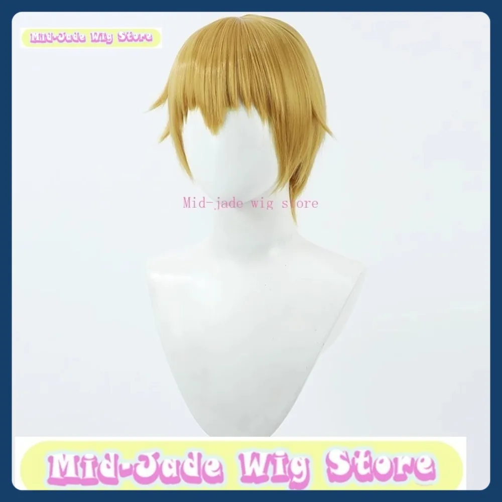 Mid-jade Pruik Mob Psycho 100 Reigen Arataka Cosplay Pruik Anime Spel Rollenspel Synthetisch Haar Halloween Party Kostuums Rekwisieten
