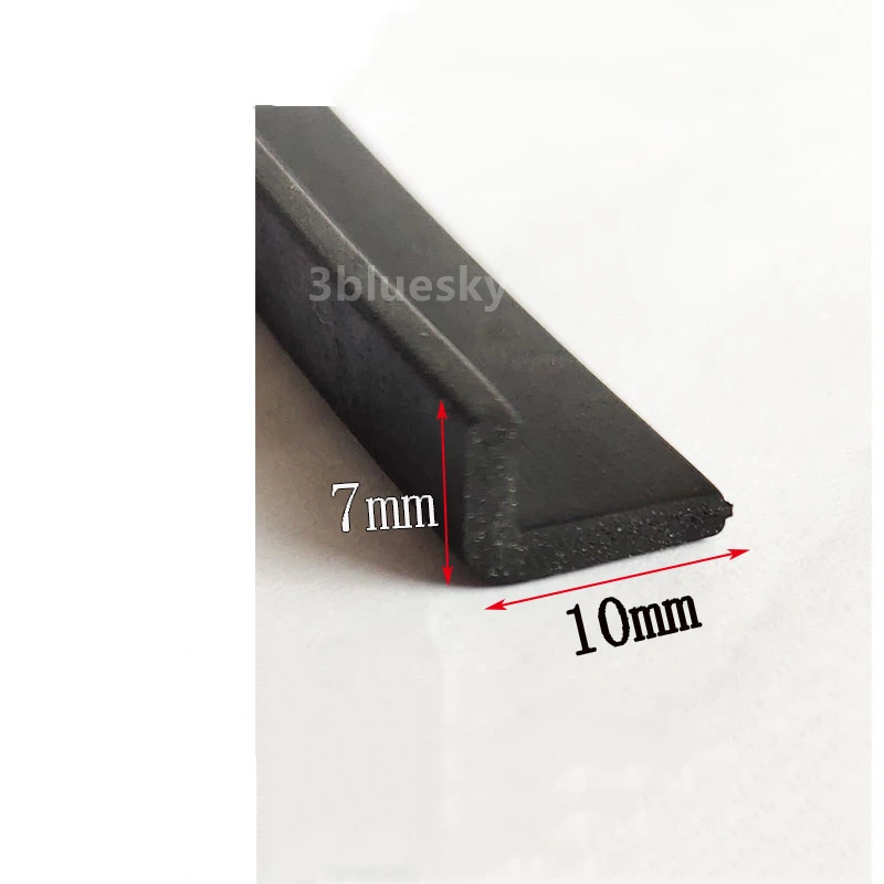 Custom EPDM Rubber Angle Corner Protecor Edge Encloser Shield Collision Avoidance Gasket L Strip 7x10mm Black