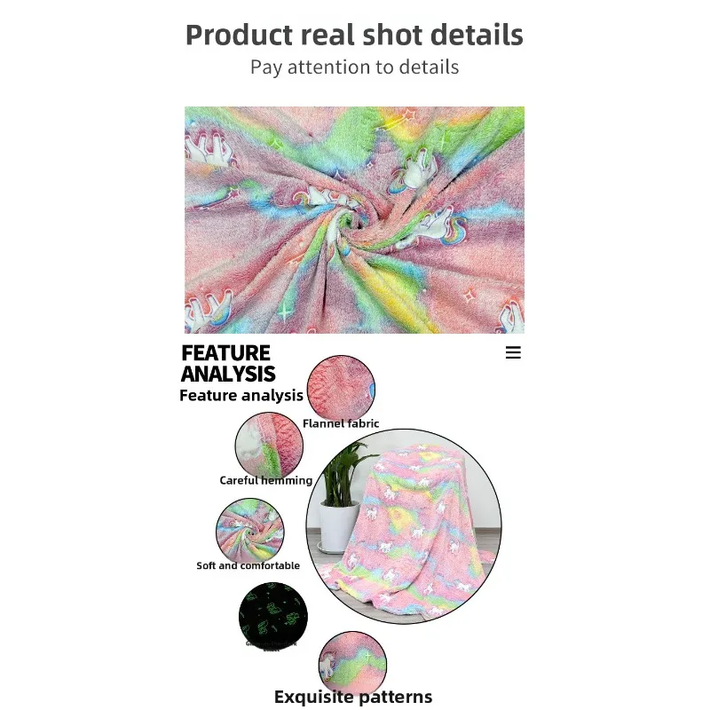 ليلة توهج انعكاس الصوف بطانية أفخم رمي مكتب النوم حجم واحد الكرتون نمط تكييف الهواء الأريكة أريكة الراحة الدافئة