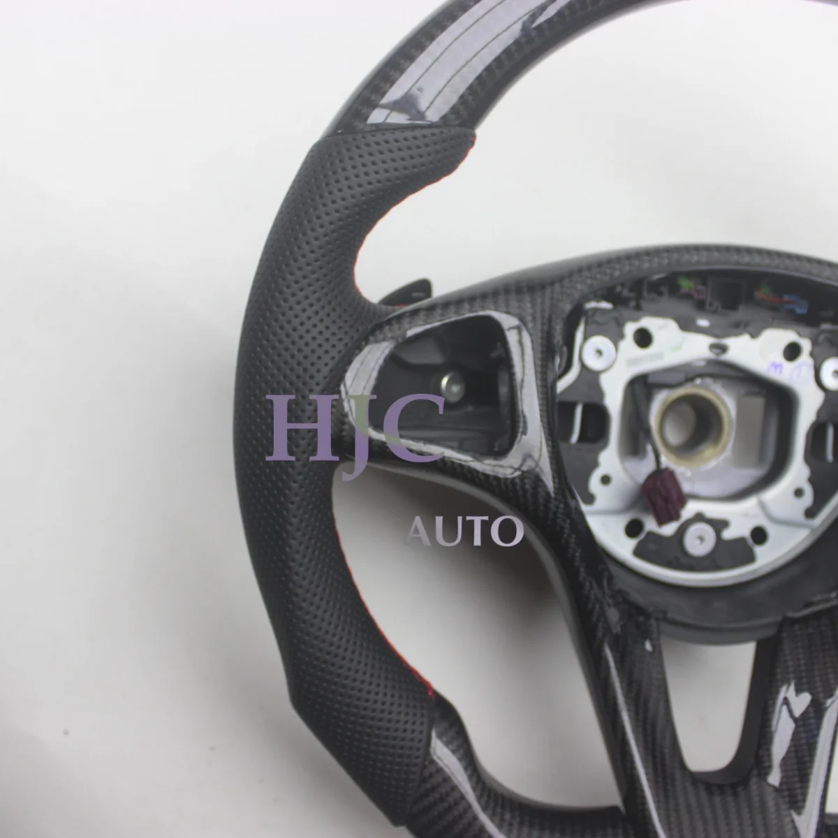 Custom Replacement D Shape Real Carbon Fiber Steering Wheel For Mercedes-Benz W205 C-Class 2016-2021