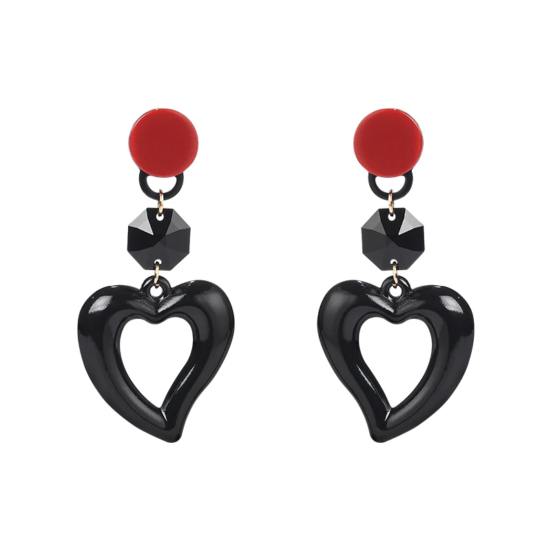 

Hollow love pendant earrings, long temperament earrings, exaggerated earrings for women