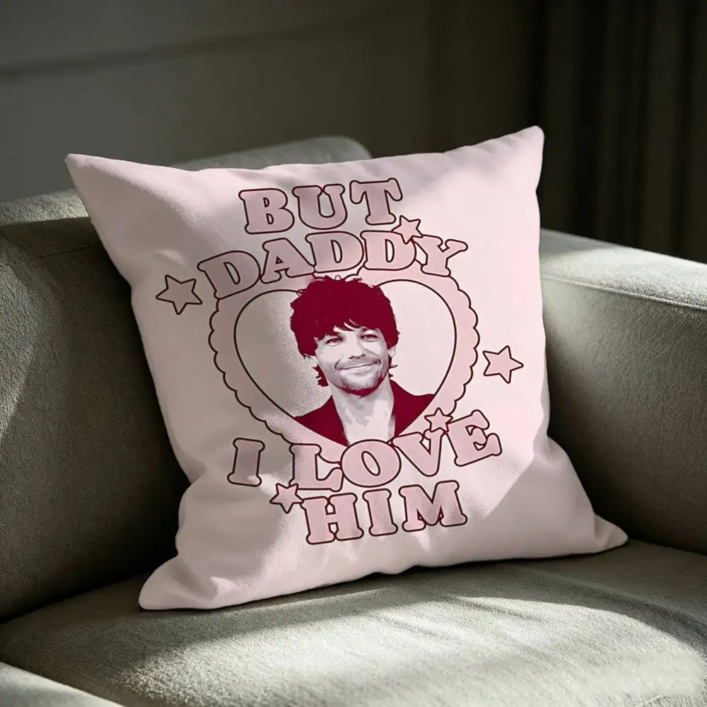 One-D Leader L-Louis T-Tomlinson  Square Sofa Pillow Cover Solid Color Living Room Home Decor Cushion Case