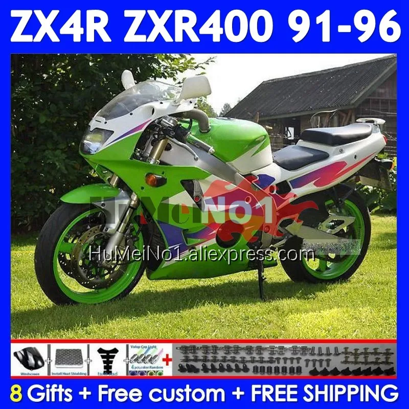

Bodys For KAWASAKI NINJA ZXR-400 ZX4R ZXR400 91 92 93 95 96 251No.41 ZXR 400 1991 1992 1993 1994 1995 1996 New green Fairing