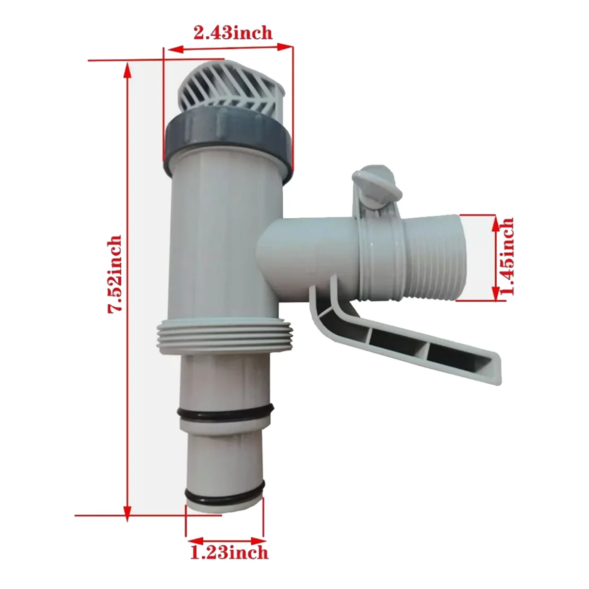 ABJZ 2 قطعة صمام المكبس البديل مع دعامات لملحقات صيانة حمام السباحة الأساسية لحمام السباحة فوق الأرض