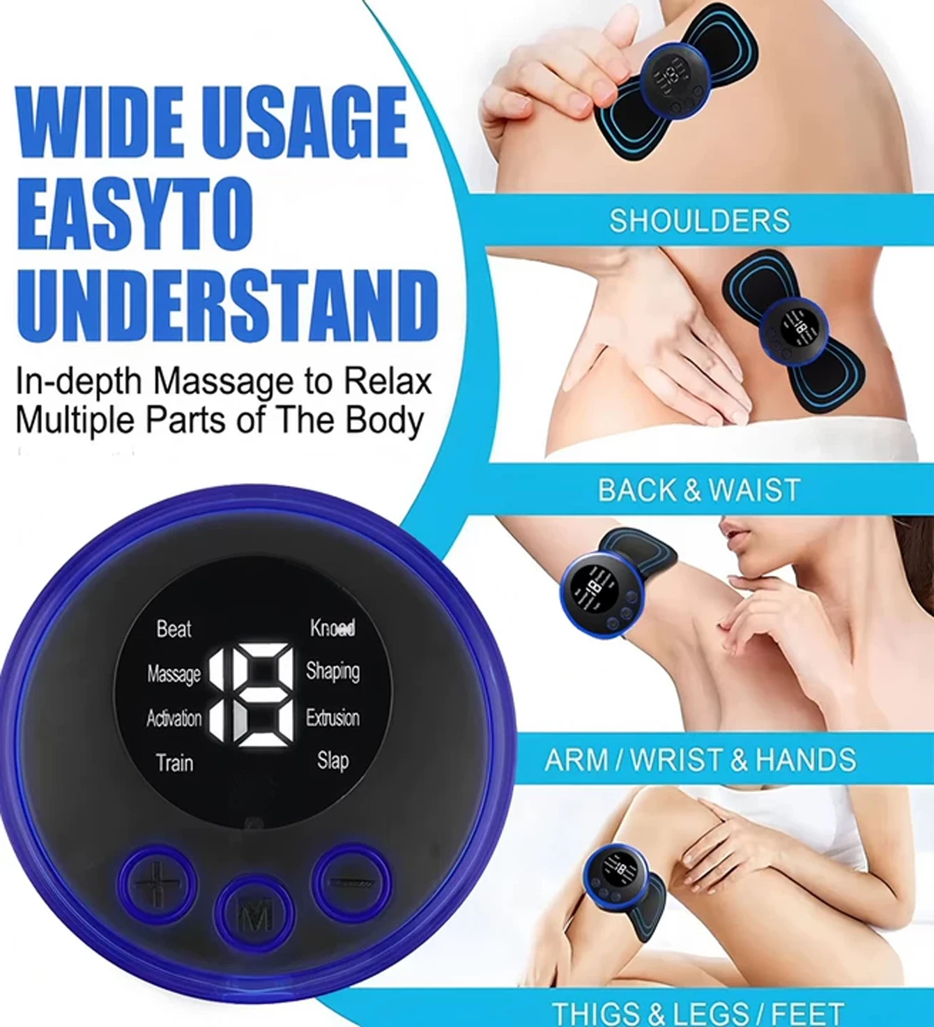 2026Electric Neck Massage Pads To Relieve Shoulder And Neck Pressure, EMS Micro Current Neck Massage Patches