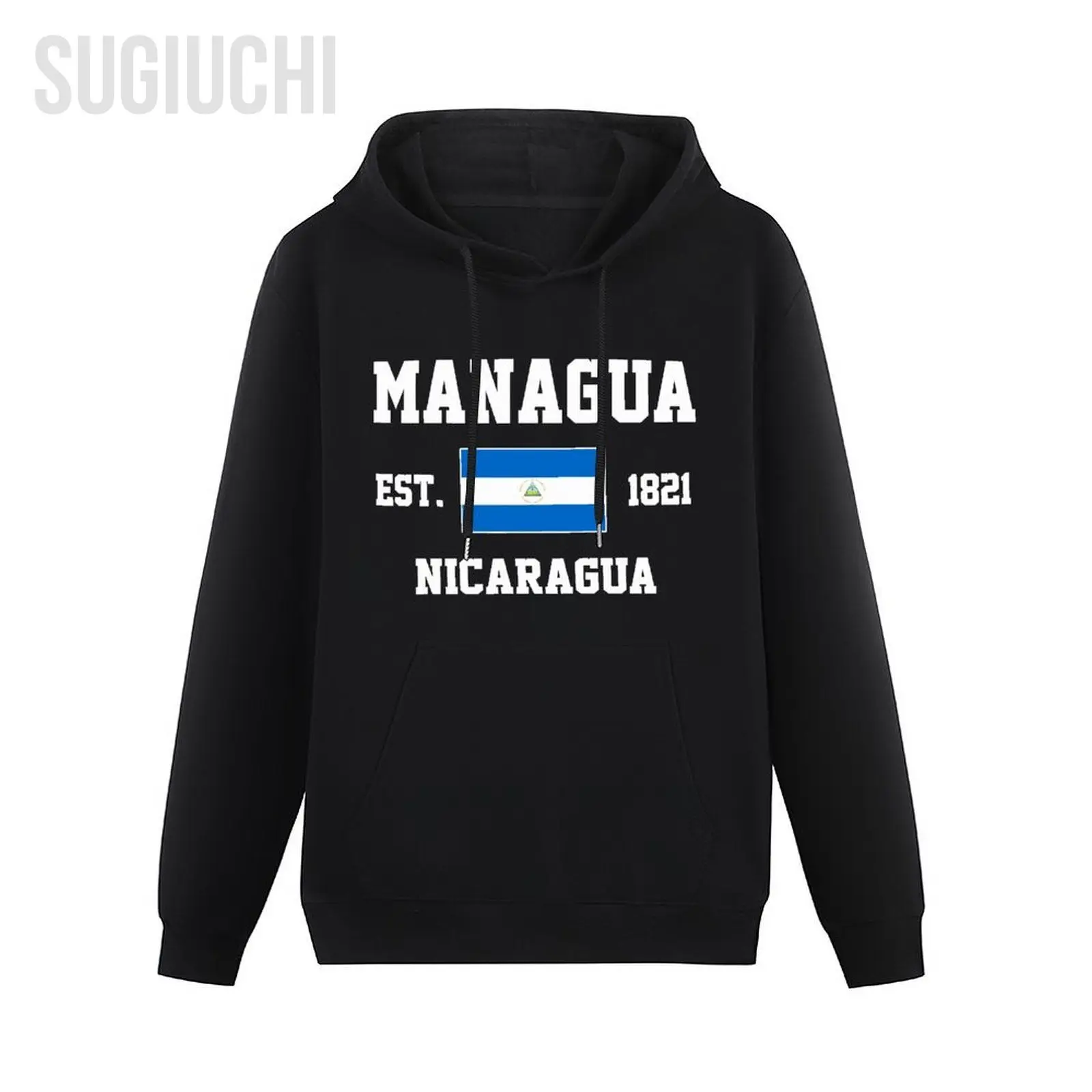 Men Women Hoodies Nicaragua EST.1821 Managua Capital Hoodie Pullover Hooded Hip Hop Sweatshirt Cotton Unisex