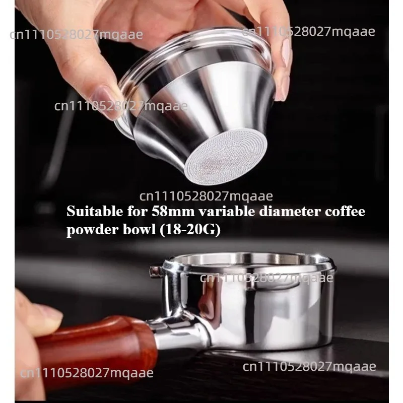 Applicable To Variable Diameter Powder Bowl 58mm Slow Low Speed Stainless Steel Coffee Powder Bowl Filter Coffee Machine