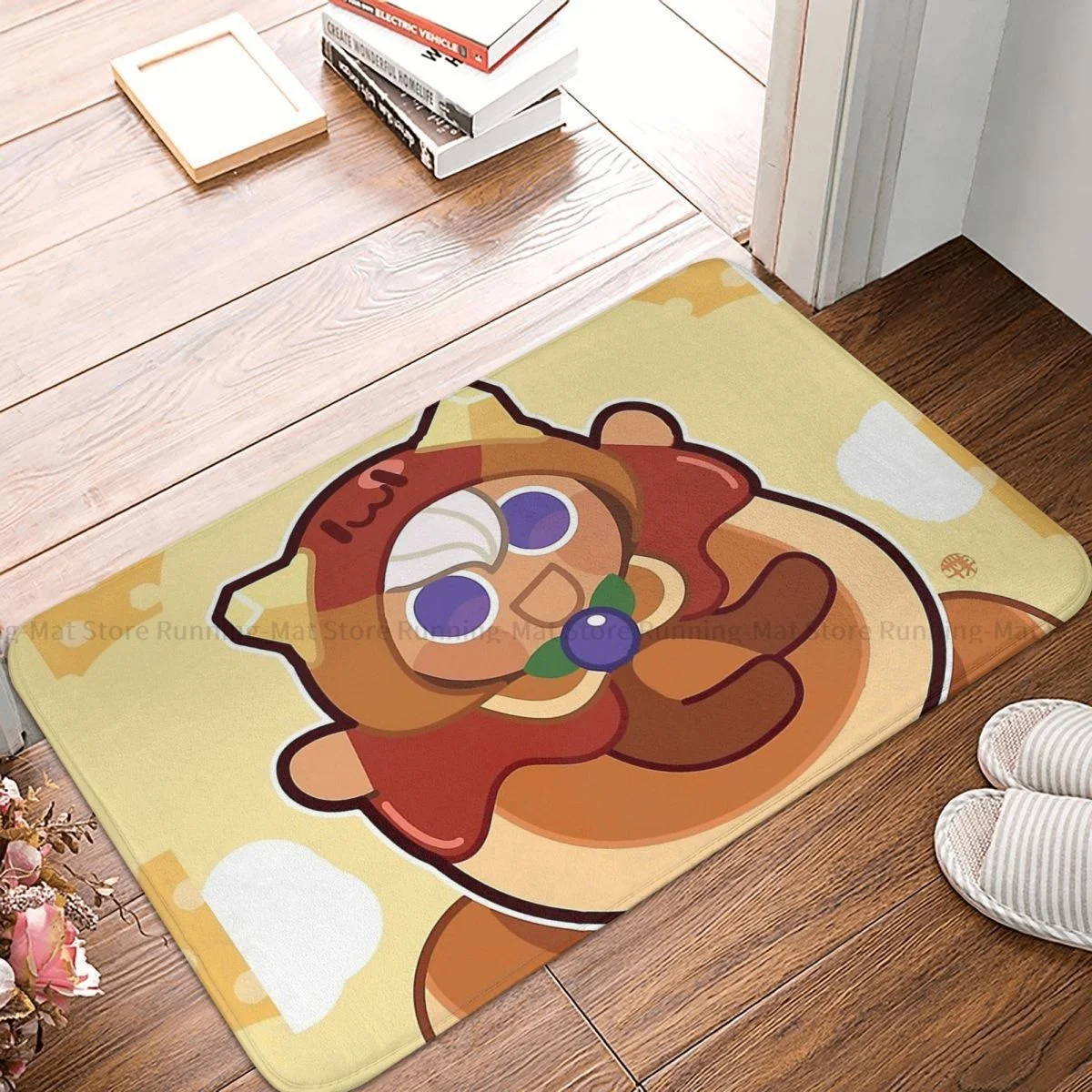 Cookie Run Game Non-slip Doormat Pancake Bath Bedroom Mat Prayer Carpet Flannel Modern Decor