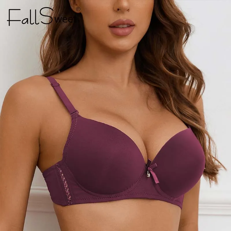 FallSweet Plus Size Bra for Women Push Up Seamless Bras Underwire Comfort Breathable Brassiere Sexy Lingeries Femme 38-48CD Cup