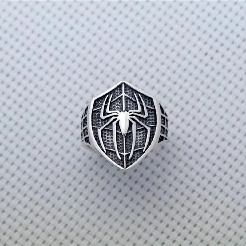 Trendy Spider Bug Open Adjustable Ring Men\'s Street Hip Hop Fashion Cool Jewelry Boy Gift