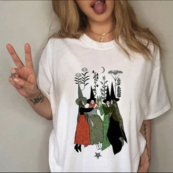 Women Clothing Print Female Top Short Sleeve Tee Casual Witch Magic Cute Lovely Summer Clothes Tshirt Fashion Graphic T-shirt