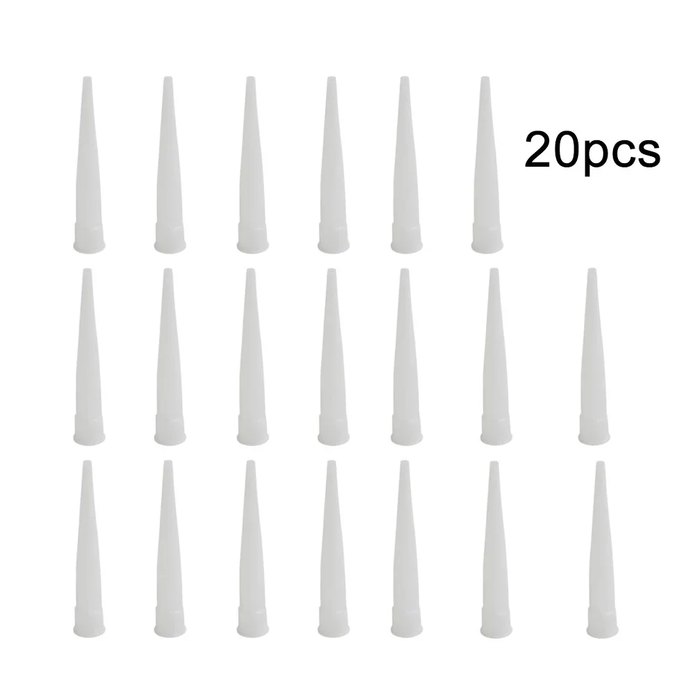 20 Pcs Caulking Nozzle Cap Silicone Tube Re-sealable Renovation Screw Cover Sealant Glue Mouth Mastic Cartridge