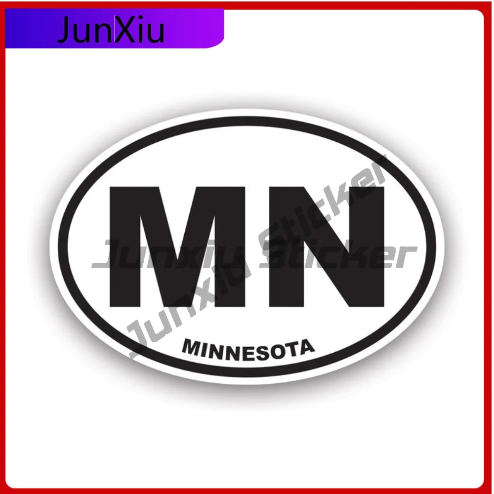 

Minnesota Euro Oval Fade Resistant Scratch Resistant Cool For Bumper Laptop Truck Self Adhesive Easy To Remove Decal Sport