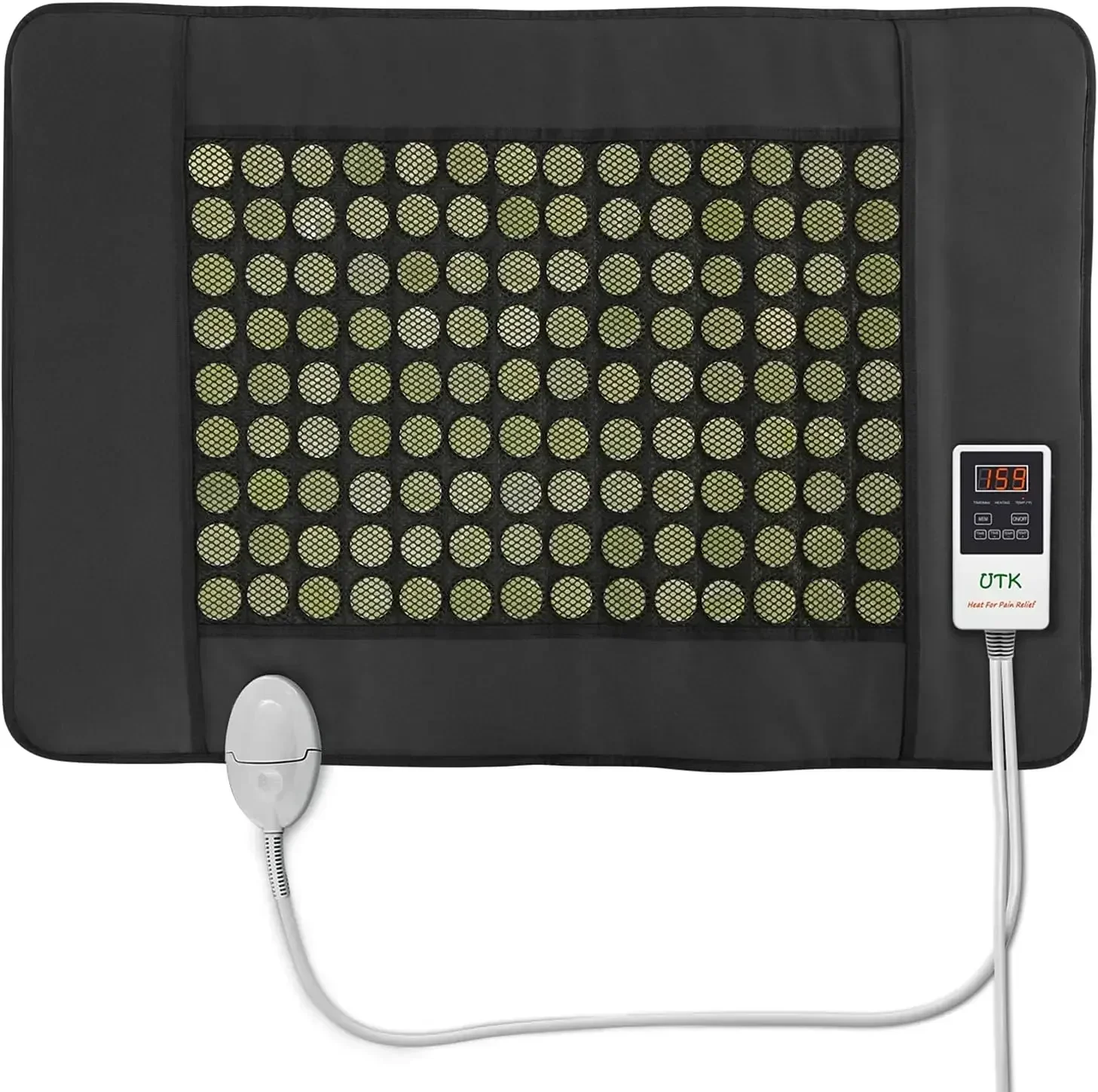 

Far Infrared Heating Pad for Back, 5X Deeper Pain Relief, 126 Natural Pure Jade Heating Pad, FSA-HSA Eligible, Gift for Women Me
