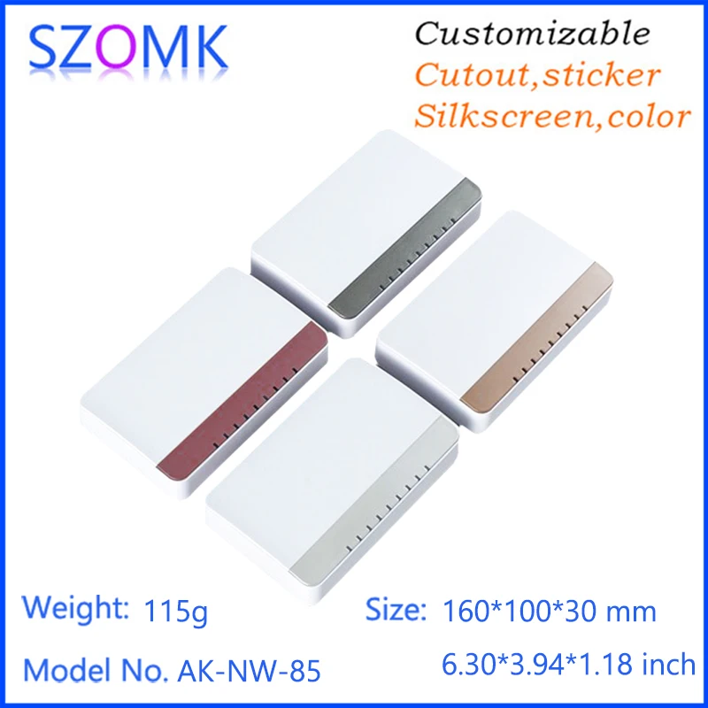 SZOMK Customizable Wireless Plastic Router Enclosure Smart Home IOT Network Communication Plastic Box Control Enclosure