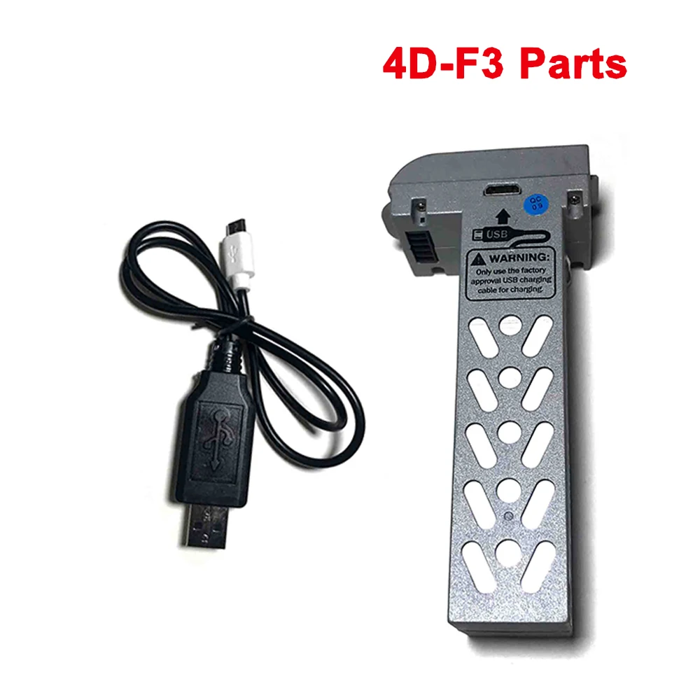 

4DRC F3 Drone Original Spare Part 7.4V 2000mAh Battery Flight 23-25 Minutes USB Charger Cable Part 4D-F3 Replacement Accessory