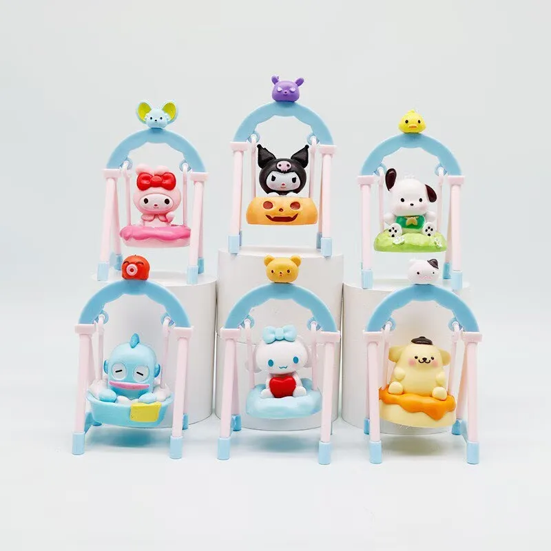 أنيمي الشكل صندوق أعمى سوينغ سانريو دمية كعكة اليدوية نموذج كورومي كعكة عيد ميلاد الديكور هدية غامضة