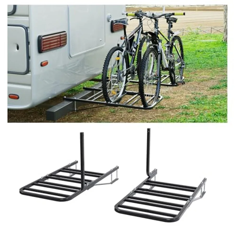 

Rear-mounted bicycle carrier rack designed for camper trailers with secure 1-4 bicycle capacity ideal for outdoor adventures ca